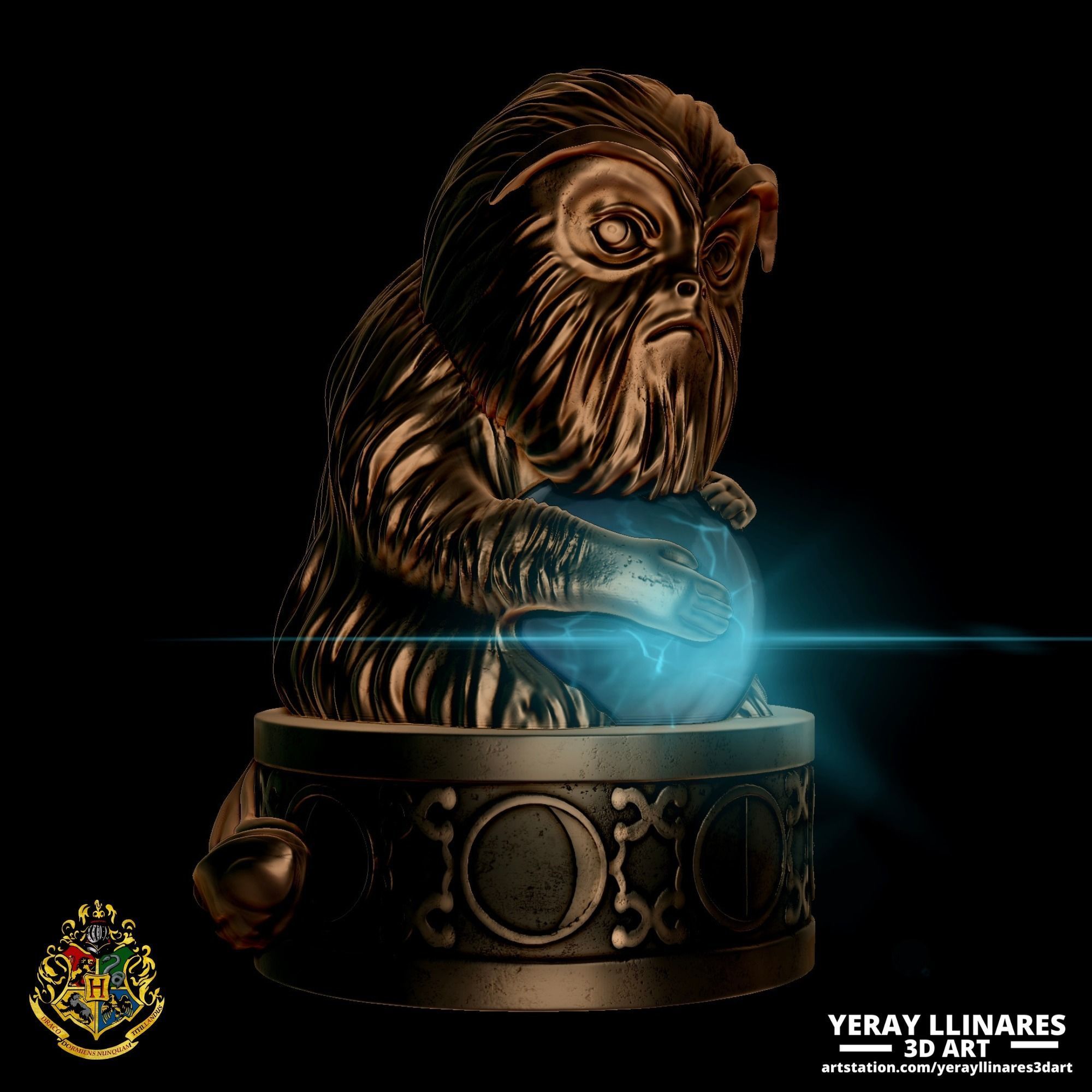 Demiguise Moon Lamp - Harry Potter Hogwarts Legacy 3D print model_4