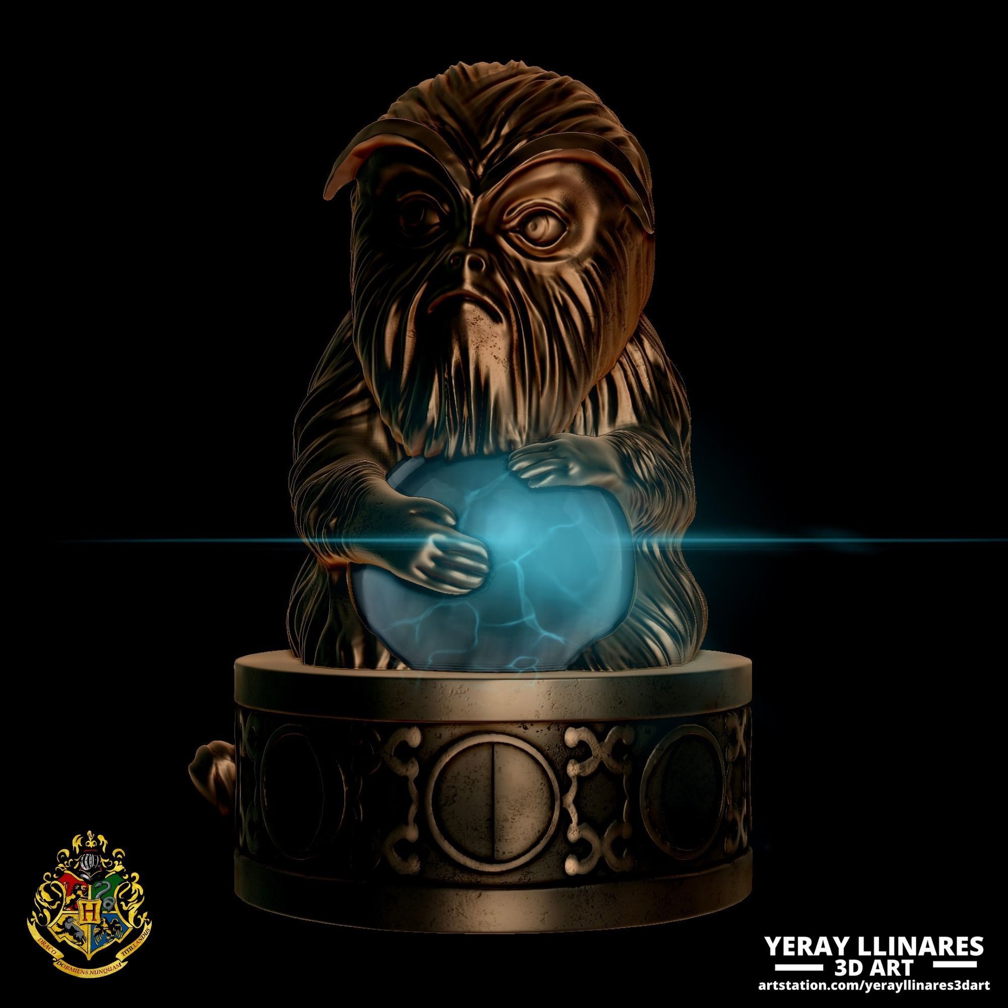 Demiguise Moon Lamp - Harry Potter Hogwarts Legacy 3D print model_5