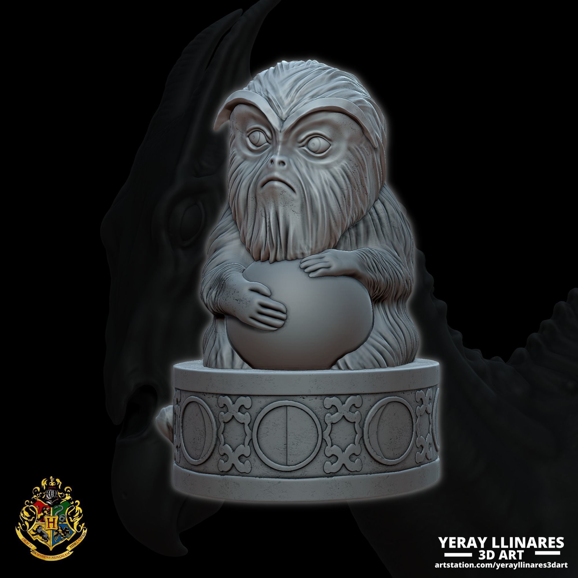 Demiguise Moon Lamp - Harry Potter Hogwarts Legacy 3D print model_9