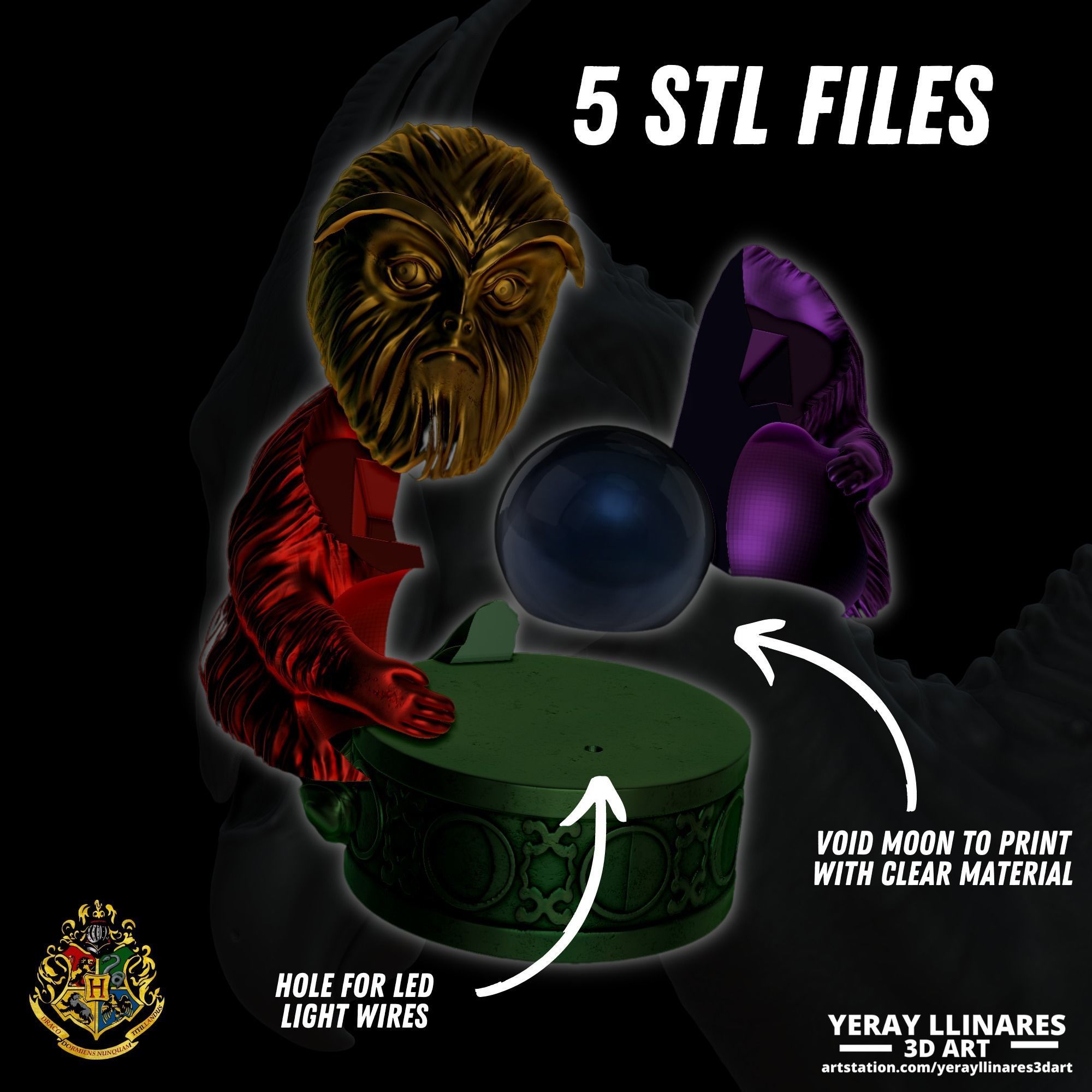 Demiguise Moon Lamp - Harry Potter Hogwarts Legacy 3D print model_2