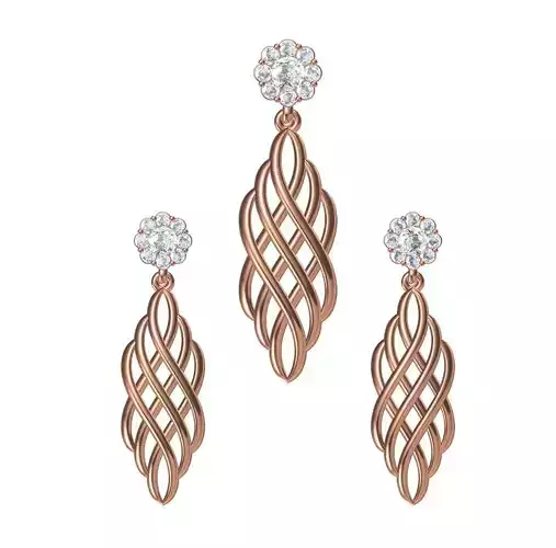 Women Earrings Pendant Set STL JCD Details