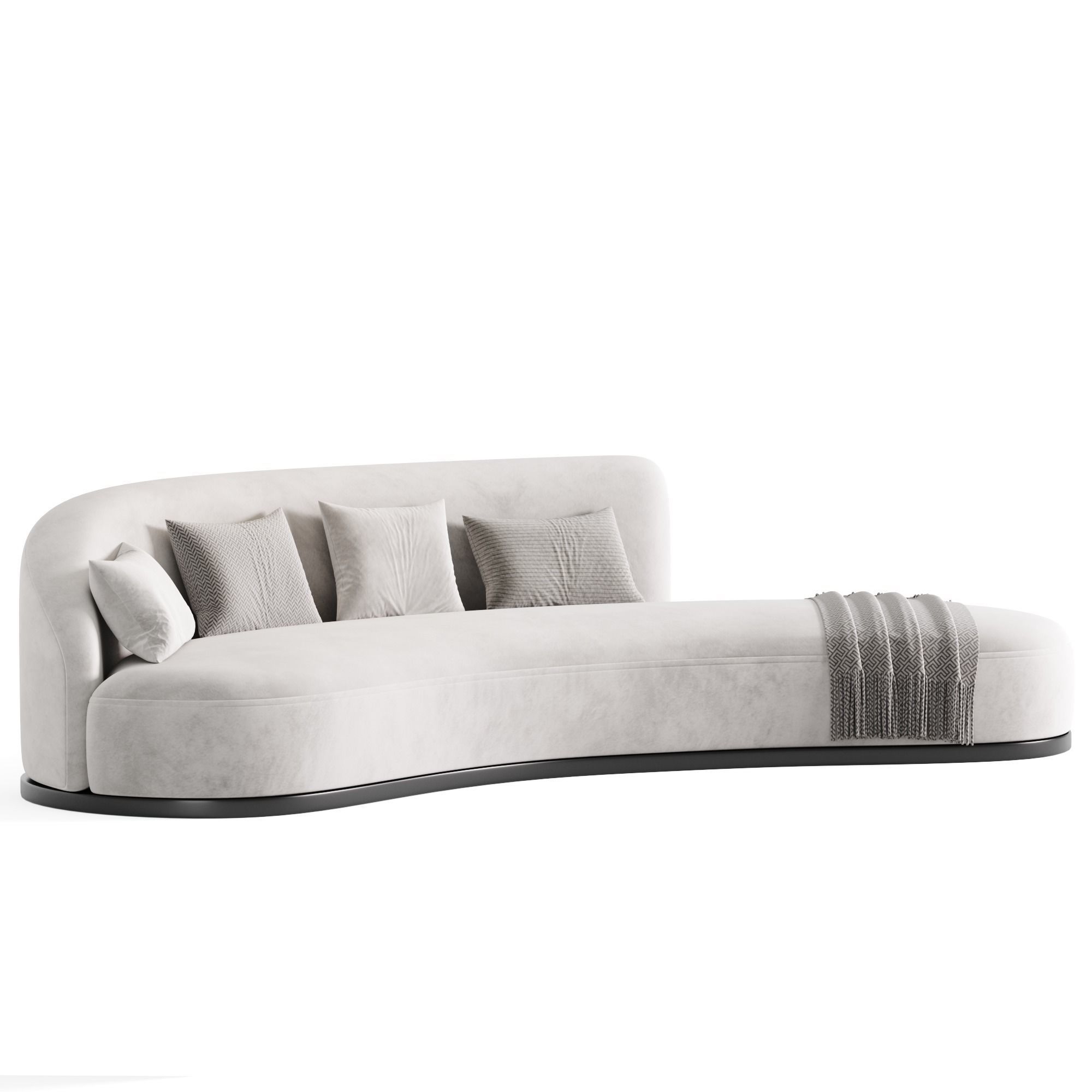 Marseille 2 Sofa in Mohair 3D model_1