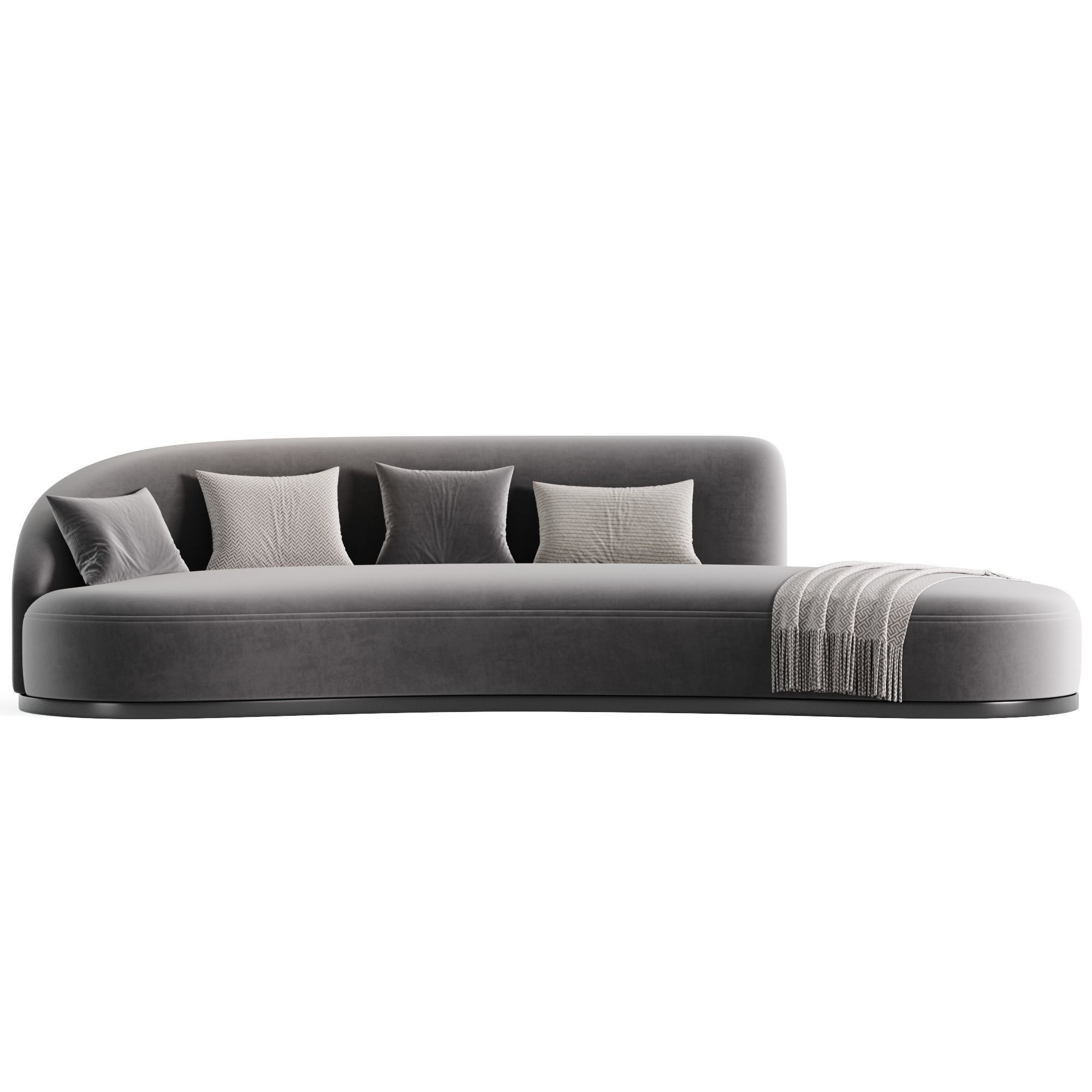 Marseille 2 Sofa in Mohair 3D model_3