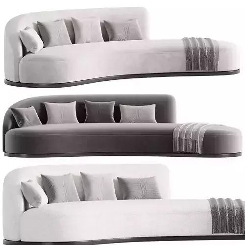 Marseille 2 Sofa in Mohair 3D model