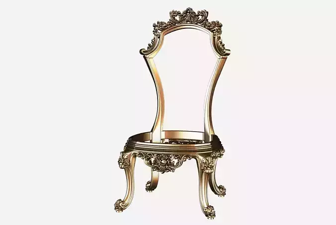 Chair 3d model for cnc 05