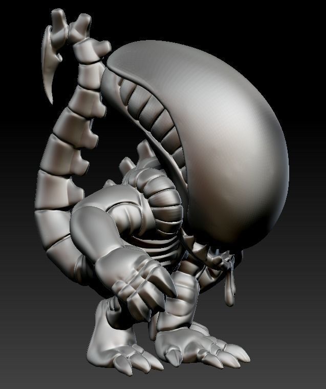 Chibi Alien 3D print model_3