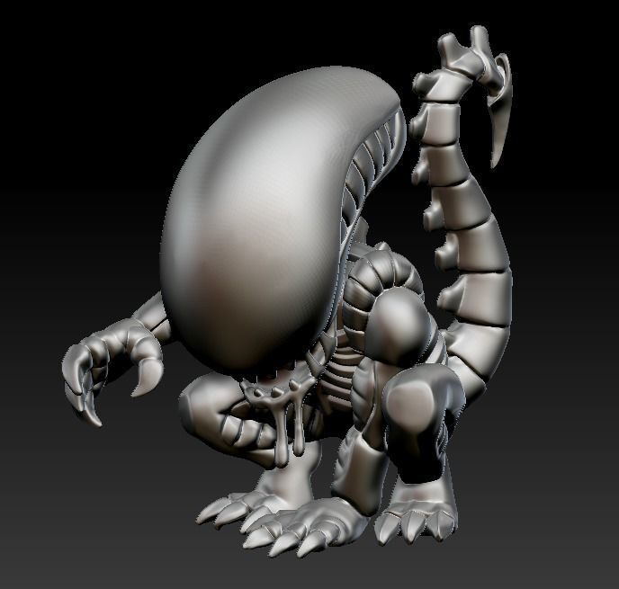 Chibi Alien 3D print model_6