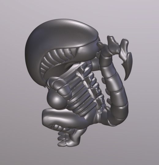 Chibi Alien 3D print model_5