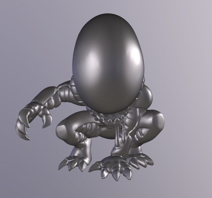 Chibi Alien 3D print model_2