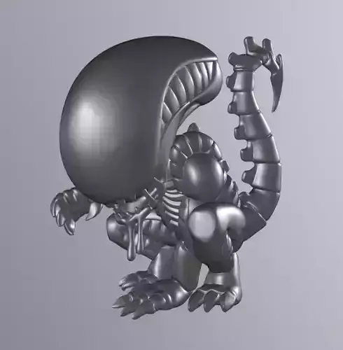 Chibi Alien 3D print model