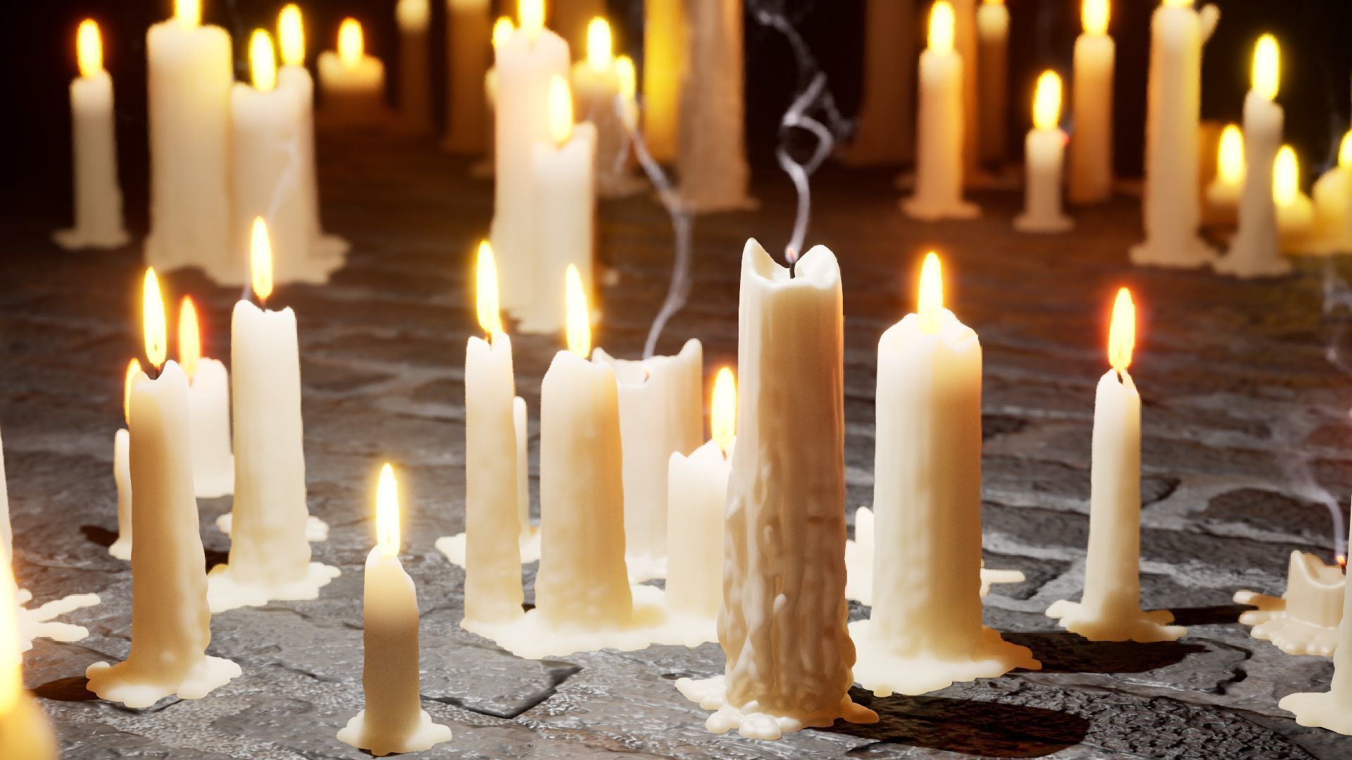 Mega Candles Pack 3D model_8