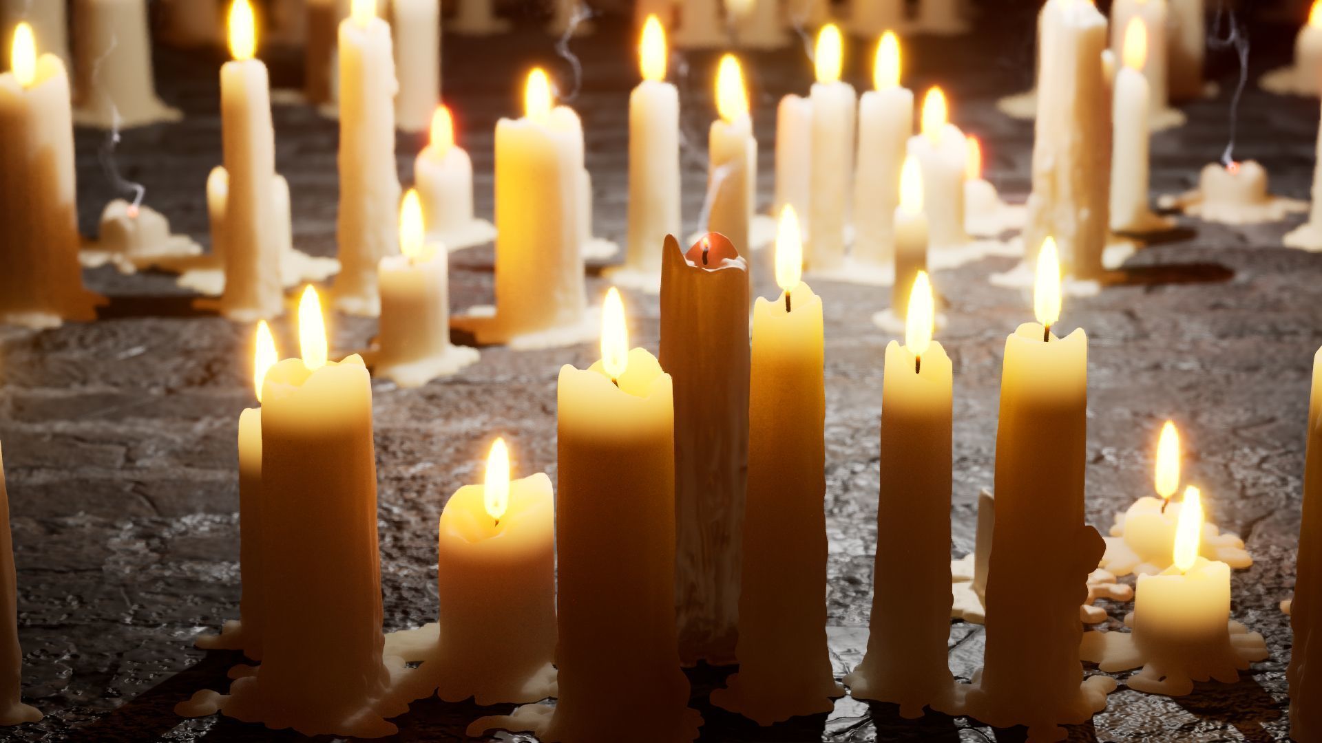 Mega Candles Pack 3D model_9