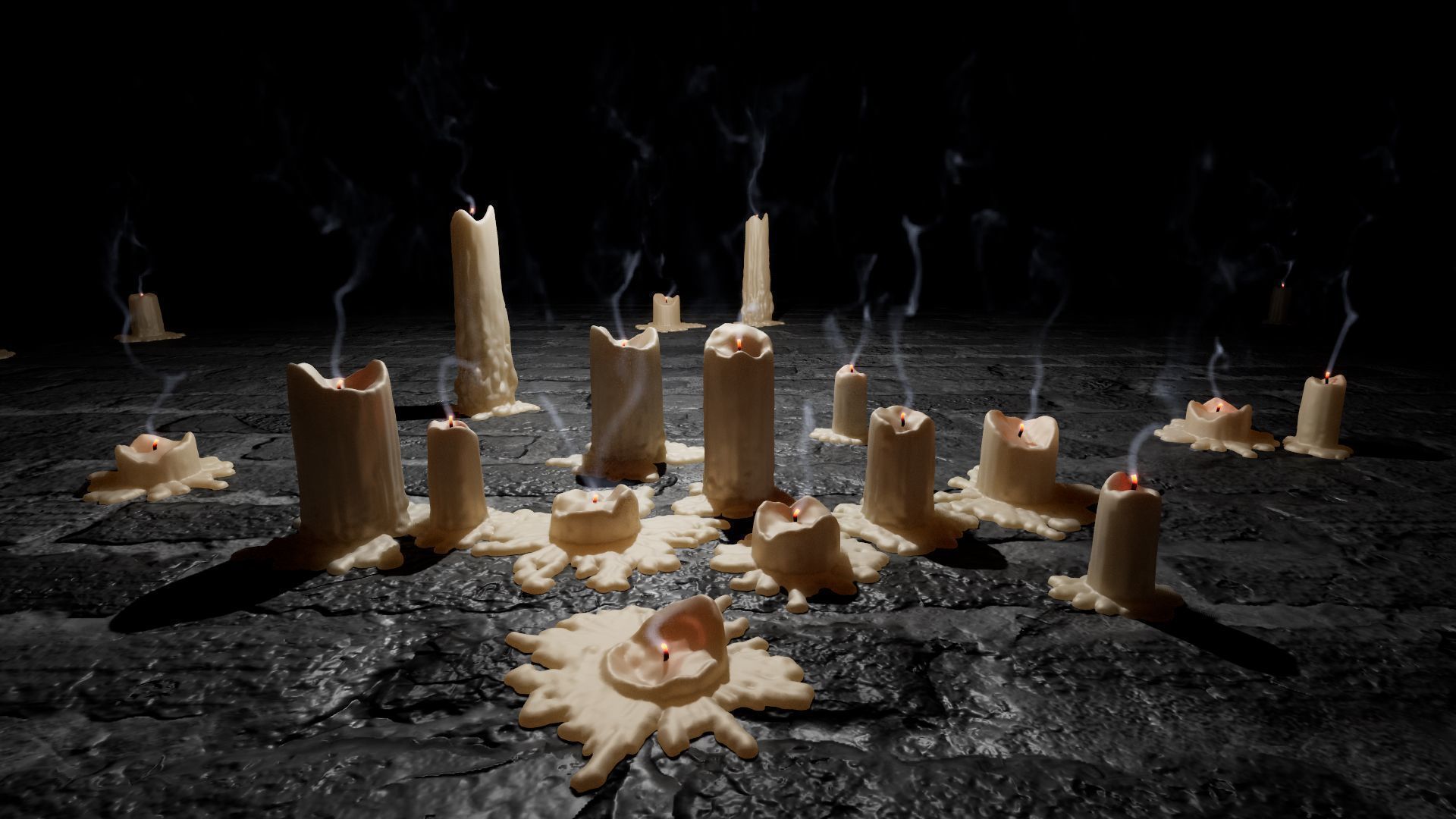 Mega Candles Pack 3D model_16