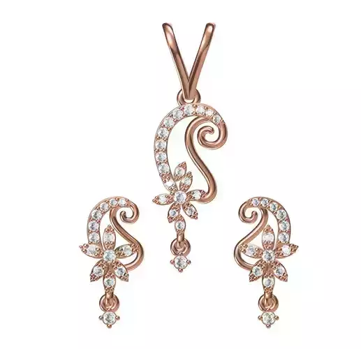 Women Earrings Pendant Set STL JCD Details