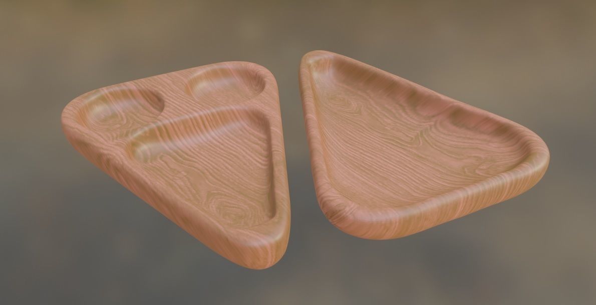 Triangular dishes 3D print model_4