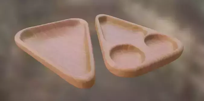Triangular dishes 3D print model