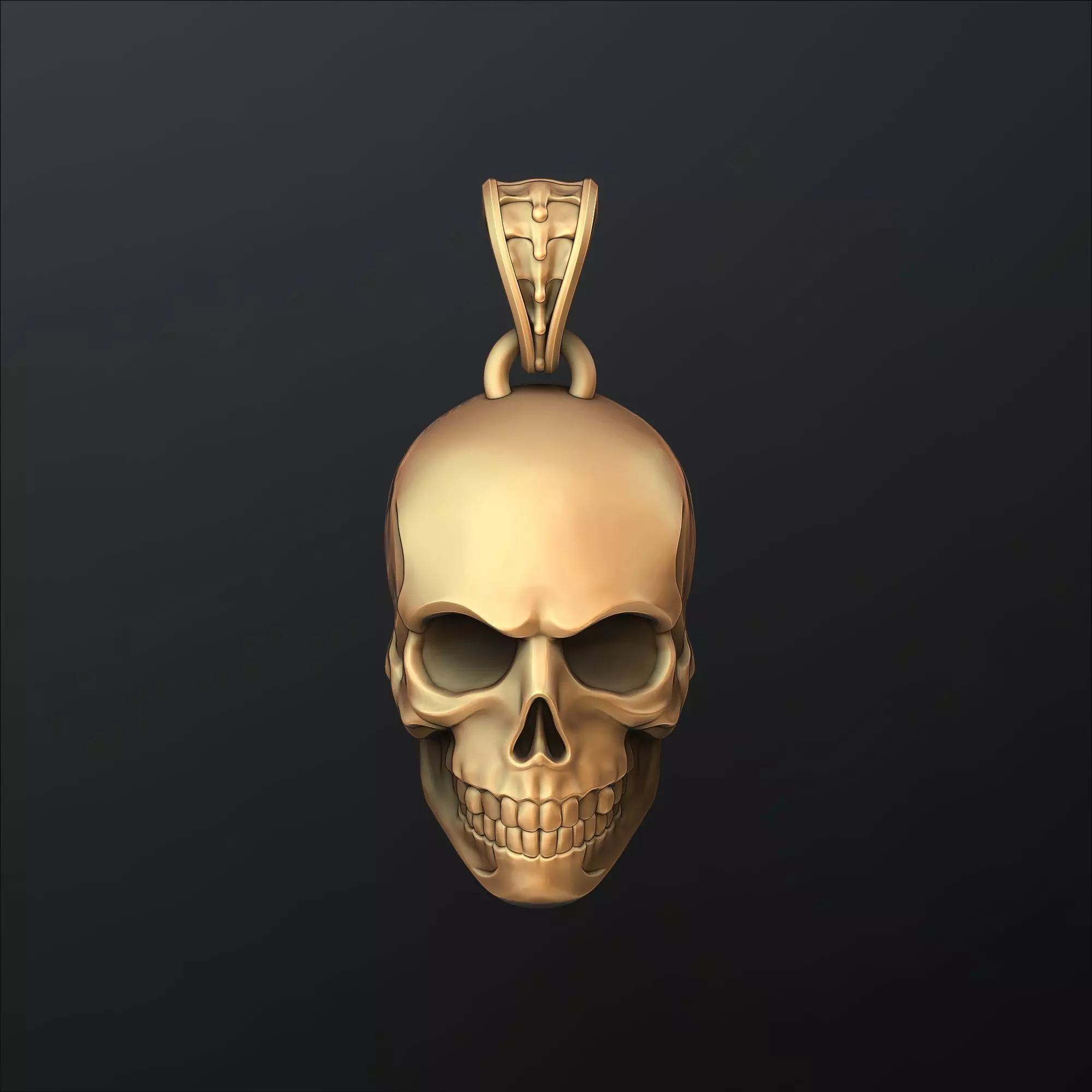 Skull Pendant Version 2 3D print model_0