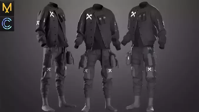 New Outfit Male A-pose OBJ mtl FBX ZPRJ mtl FBX ZPRJ