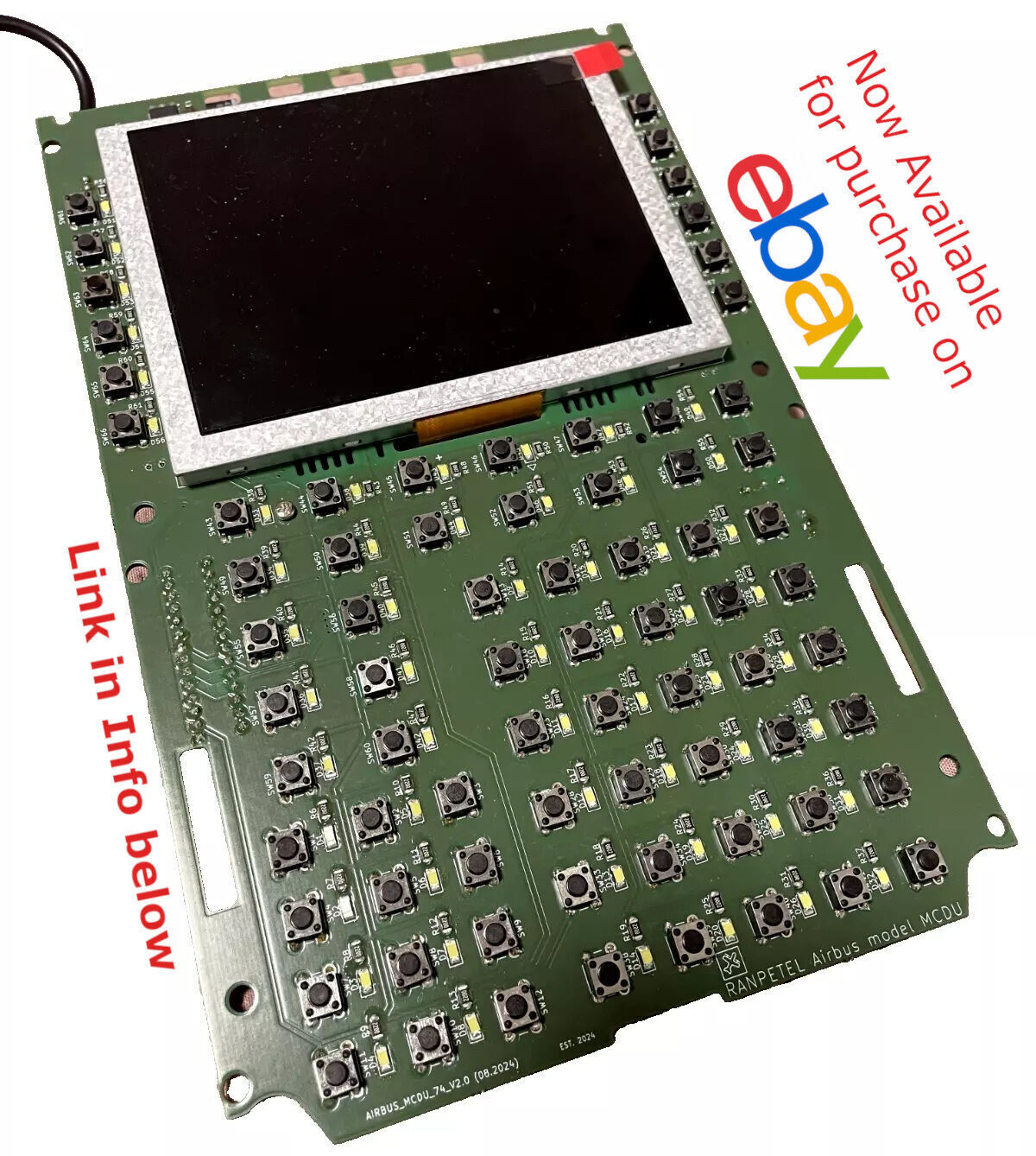 A320 Full pedestal - PCB Compatible 3D print model_5