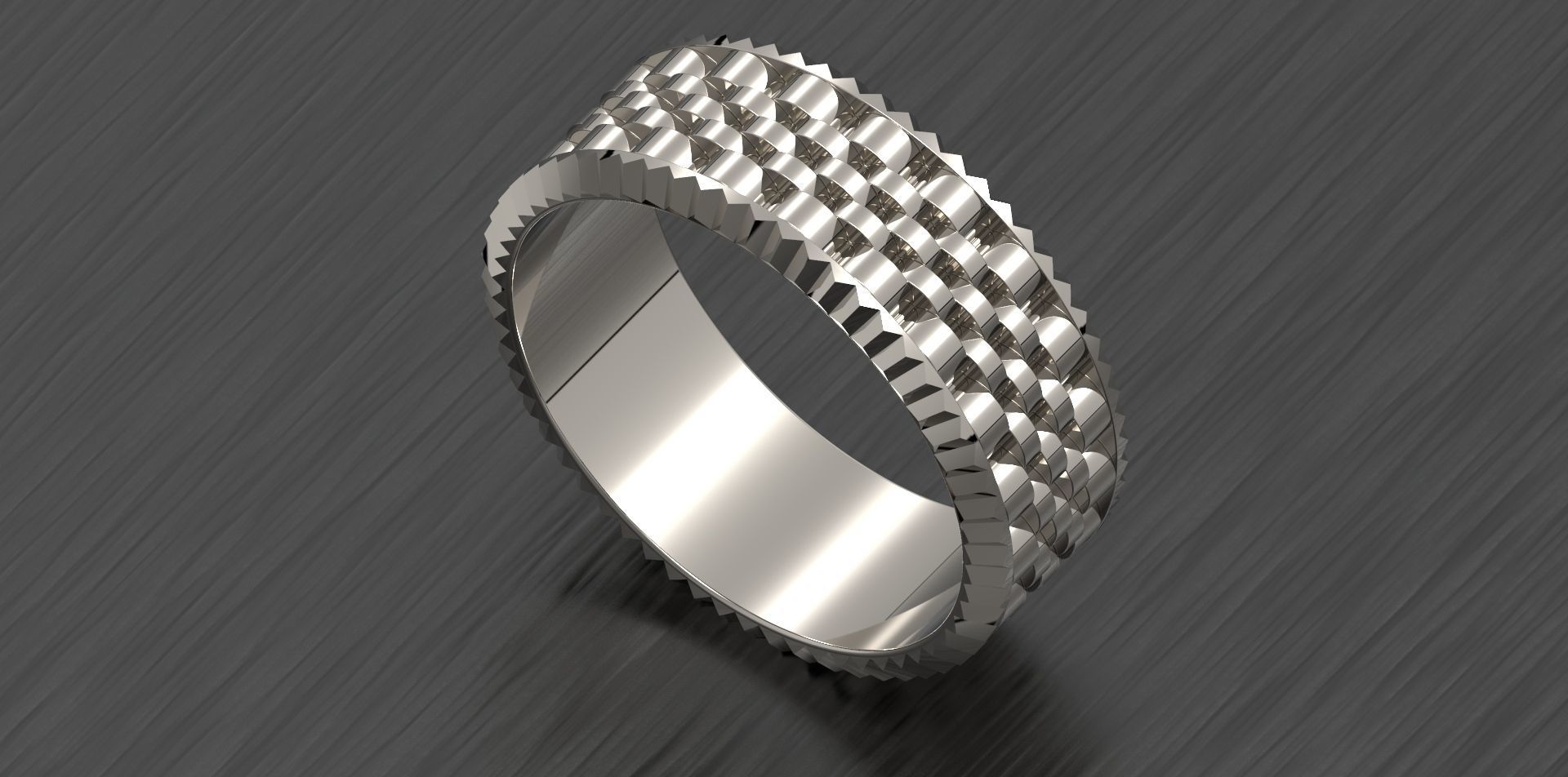 Wedding ring width 8 mm 3D print model_9