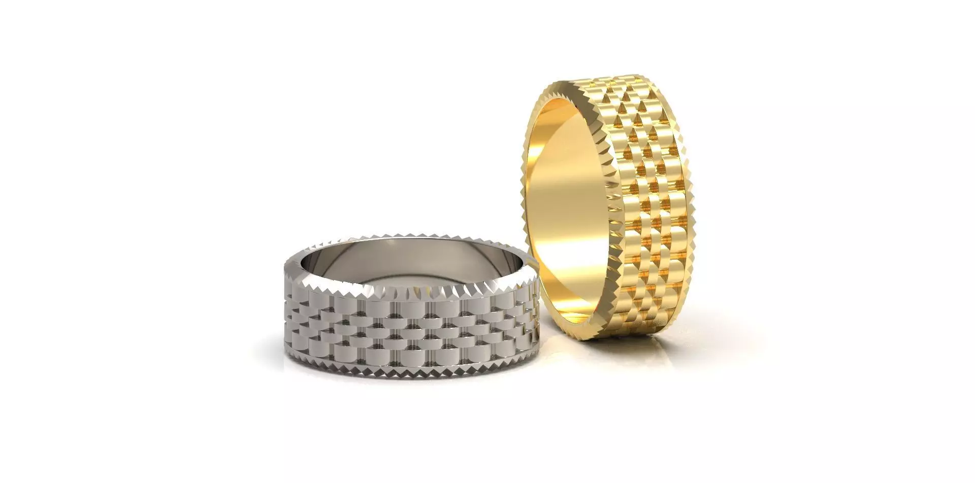 Wedding ring width 8 mm 3D print model_0