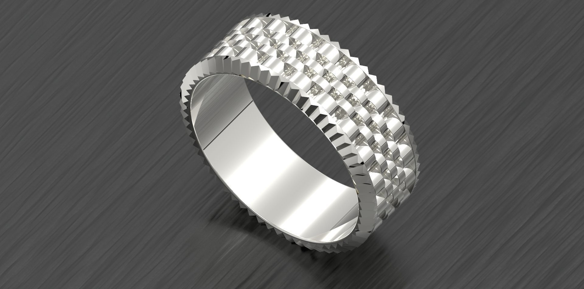 Wedding ring width 8 mm 3D print model_10