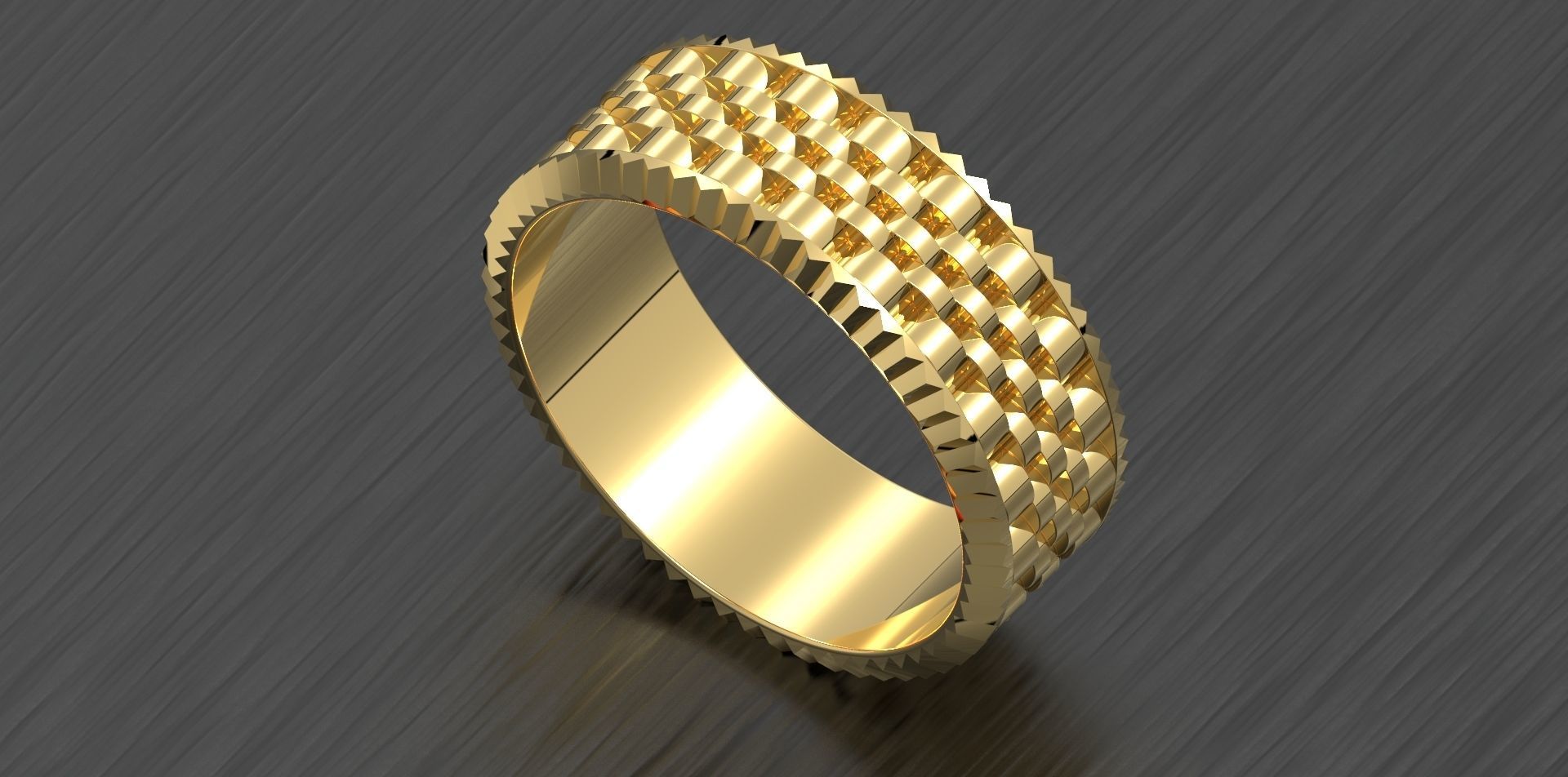 Wedding ring width 8 mm 3D print model_8