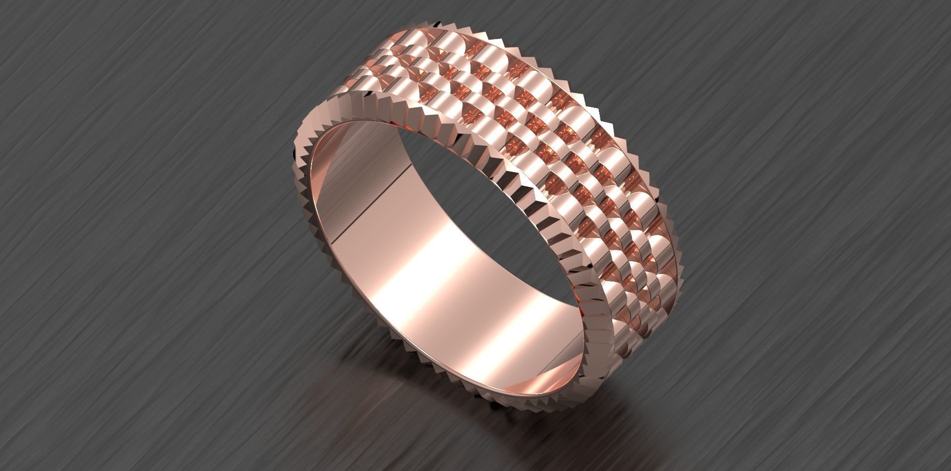 Wedding ring width 8 mm 3D print model_7