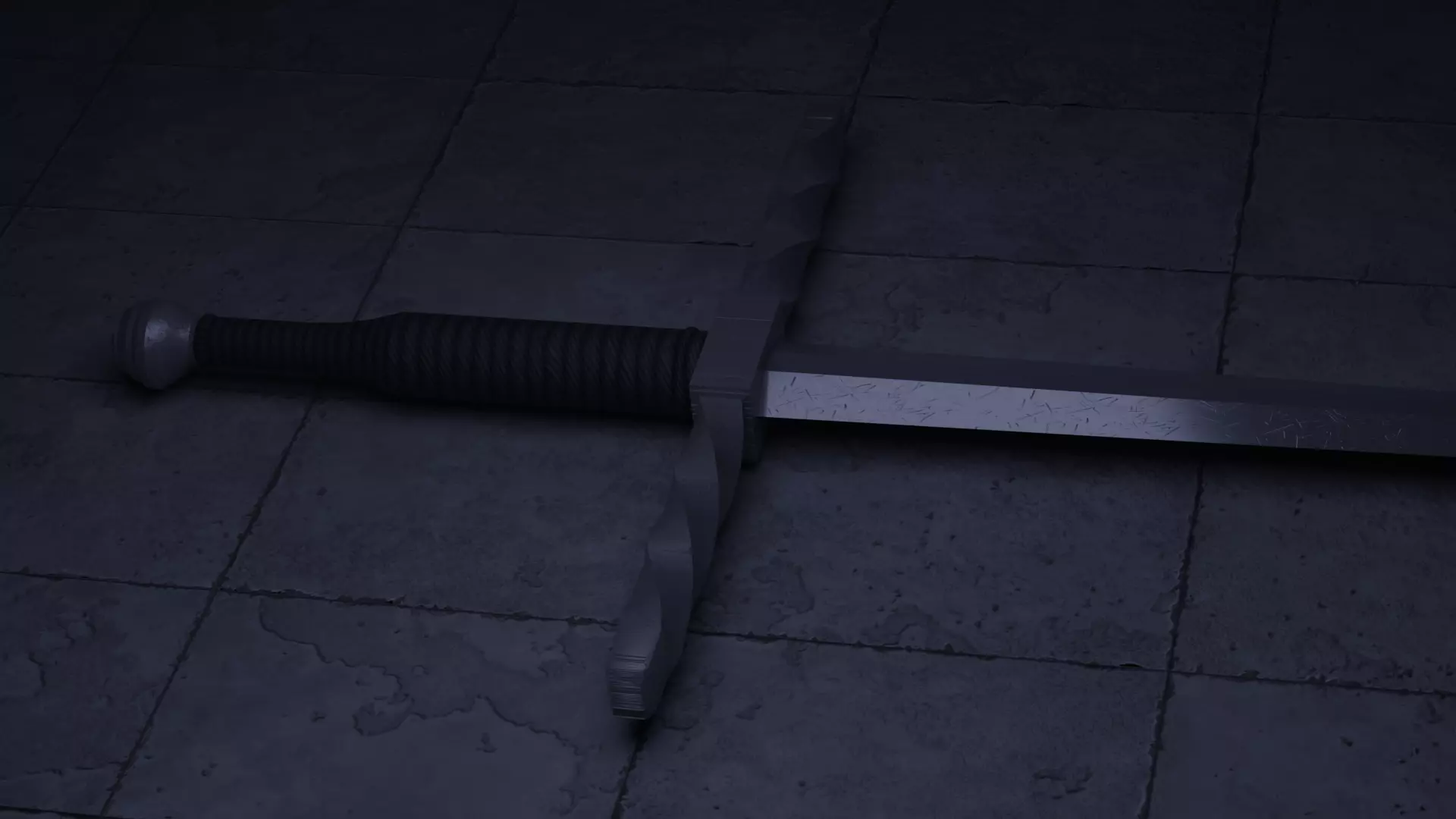 Ancient Sword Game ready Low-poly 3D model