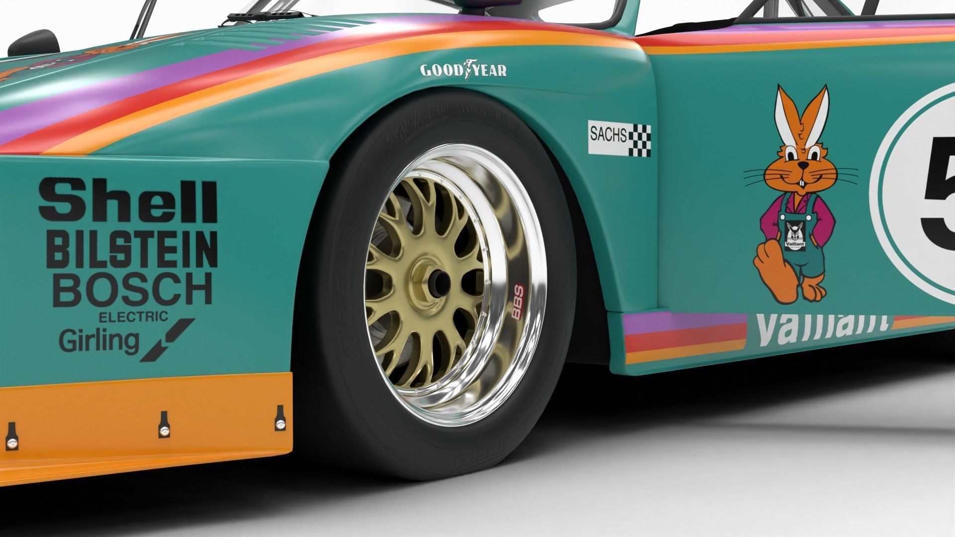 Porsche 935 K2 1977 Kremer  Racing HQ 3D model_6