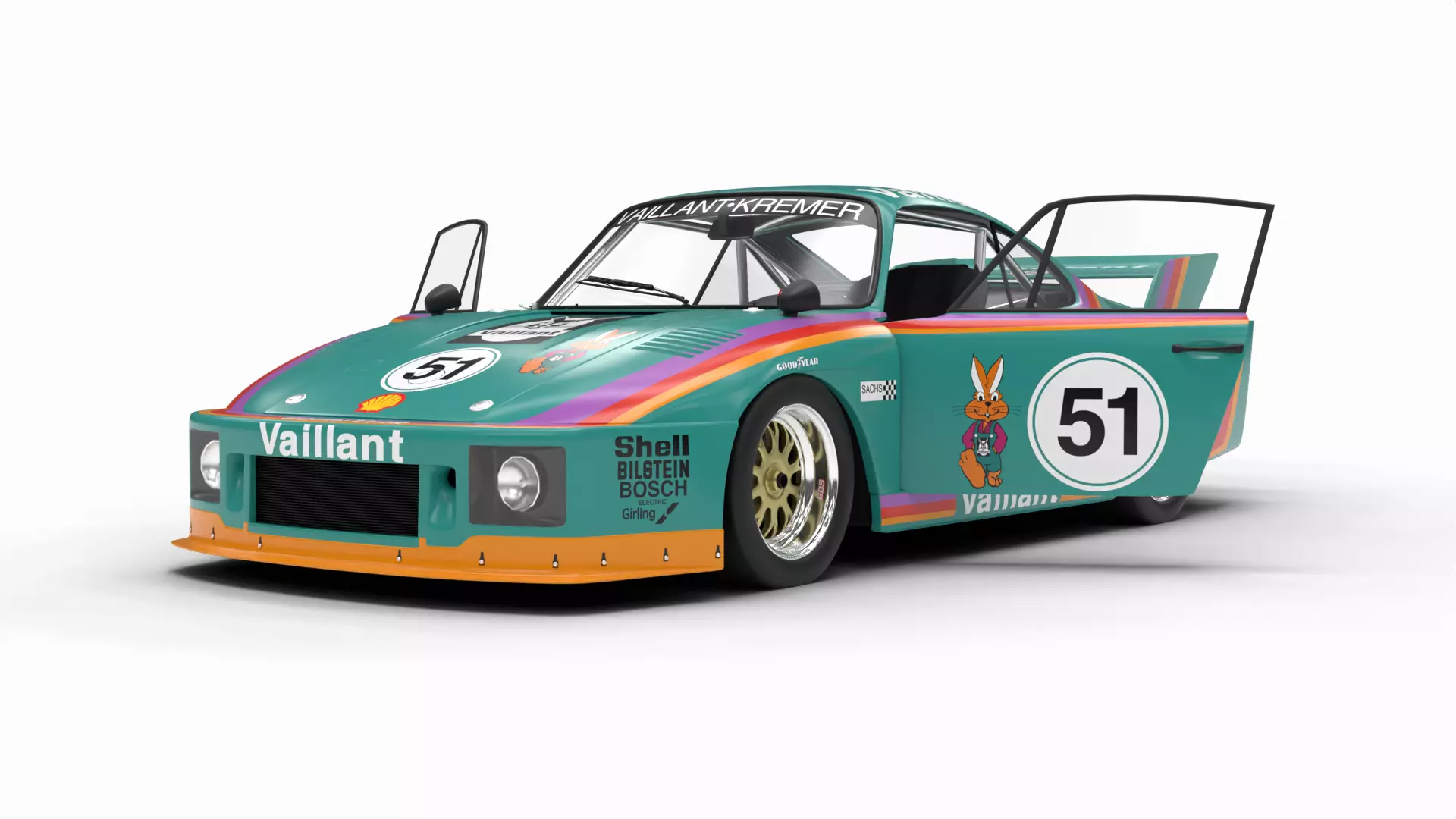 Porsche 935 K2 1977 Kremer  Racing HQ 3D model_0