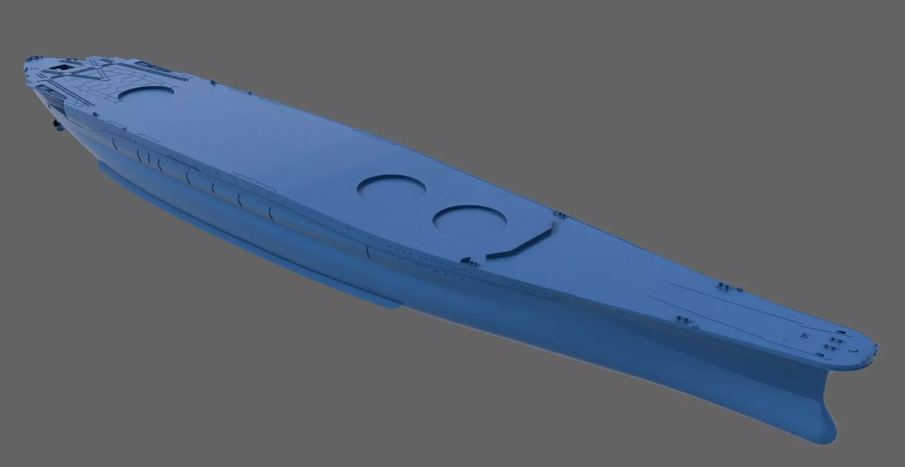 Battleship Yamato Hull - Personal license - 1-200 scale 3D print model_0