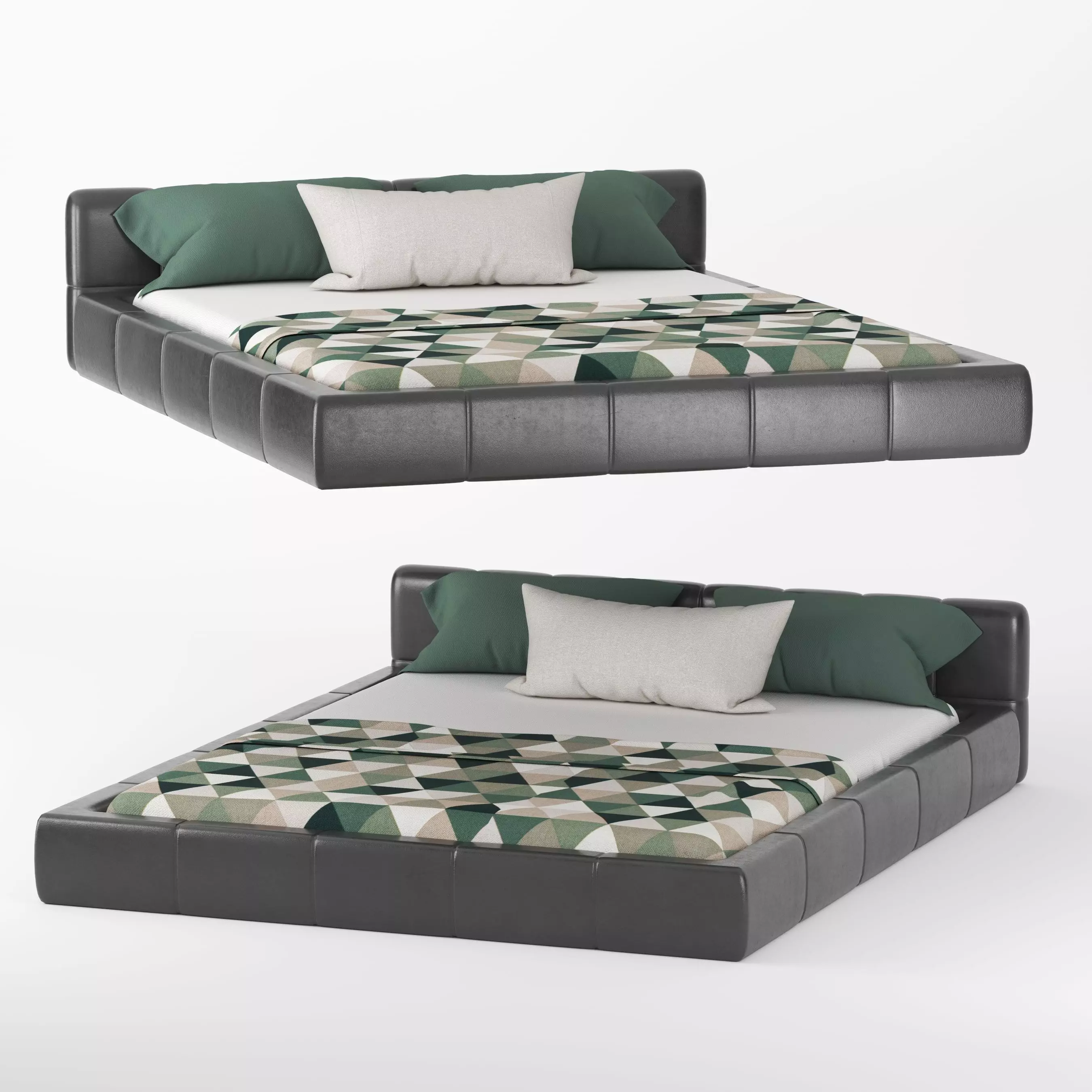 Modern bed Free 3D model
