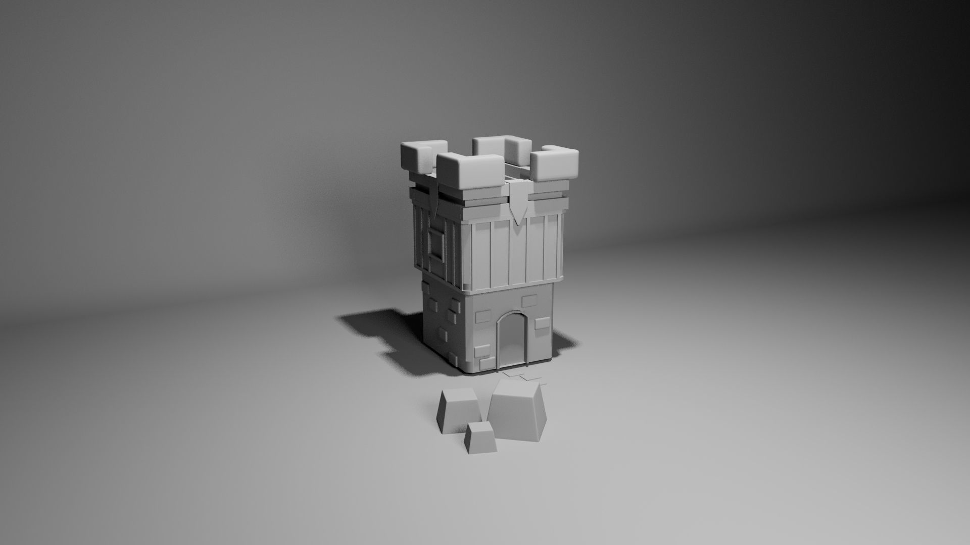 Model Castle Low-poly 3D model_2