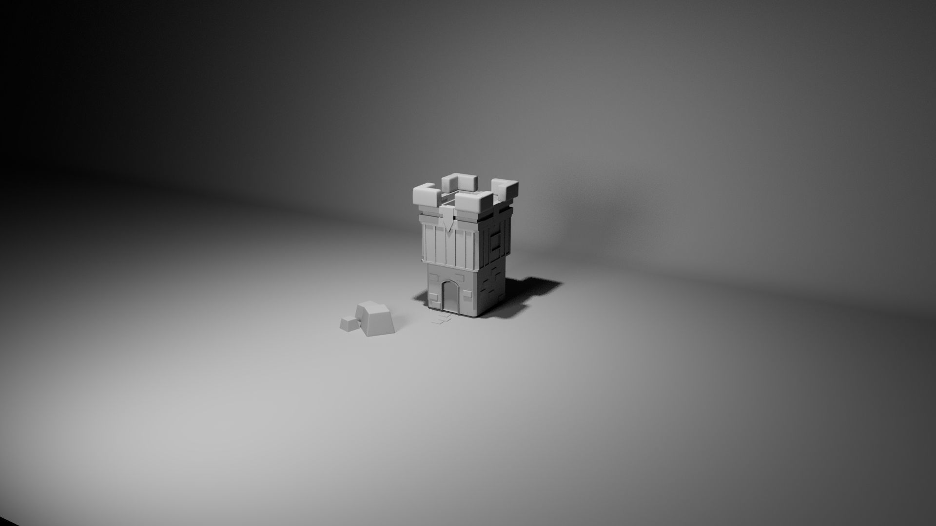 Model Castle Low-poly 3D model_4
