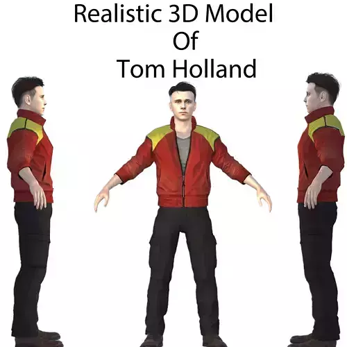 Tom Holland  Low-poly 3D model