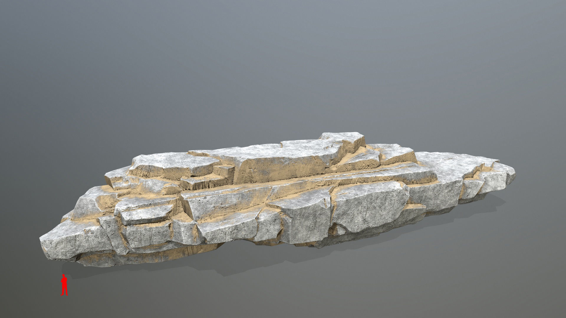 desert rocks  Low-poly 3D model_5