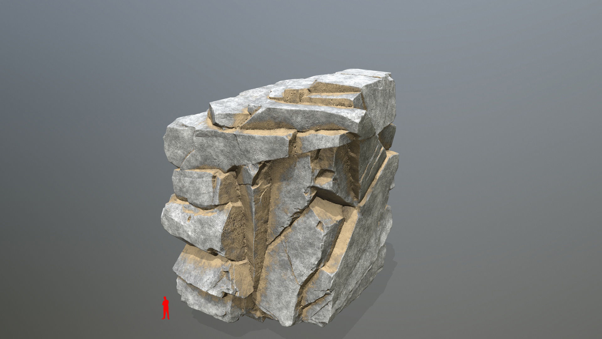 desert rocks  Low-poly 3D model_7