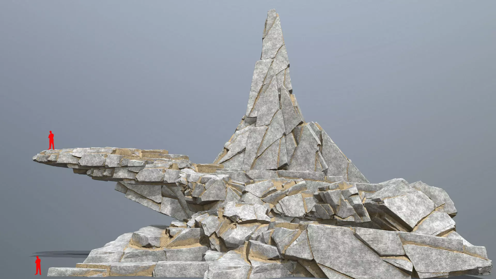 desert rocks  Low-poly 3D model_0