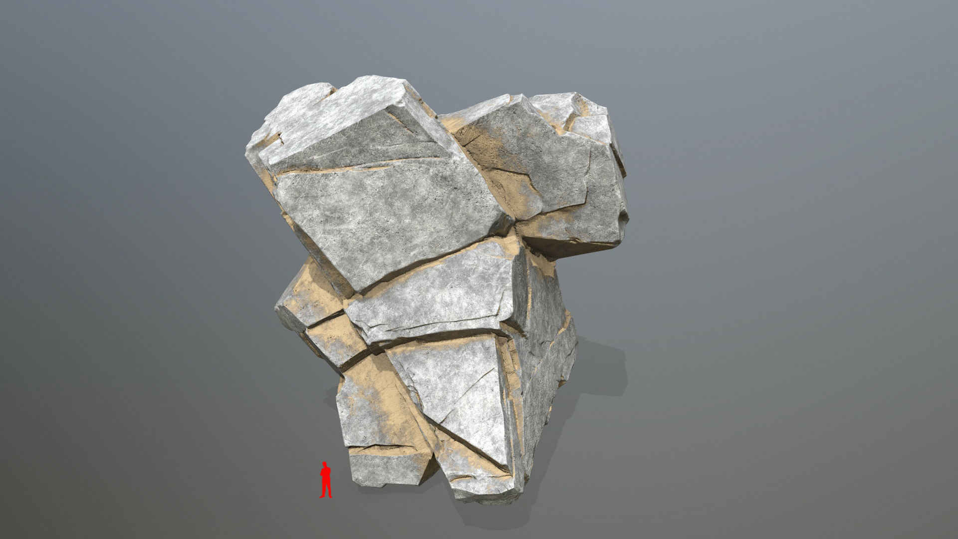 desert rocks  Low-poly 3D model_9