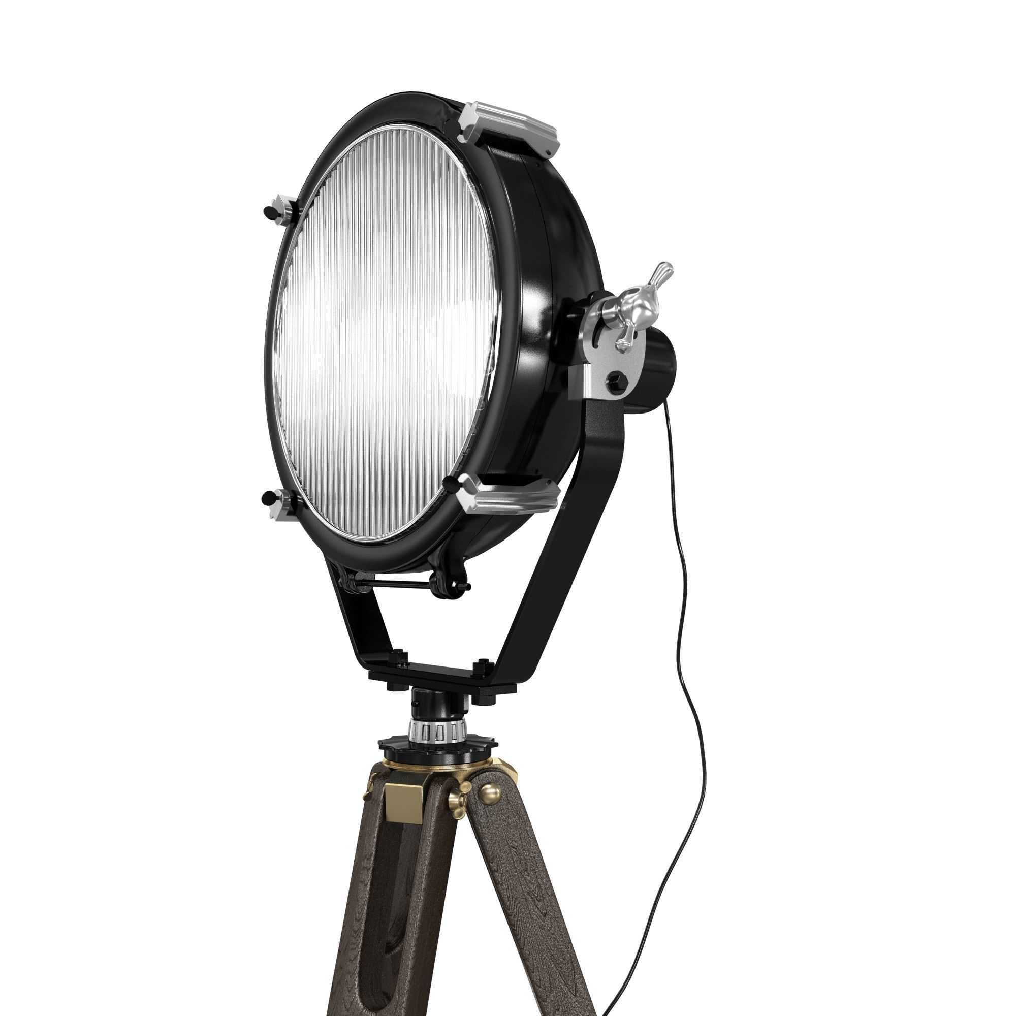 Adjustable Stage Light Floor Lamp vintage 3D model_3