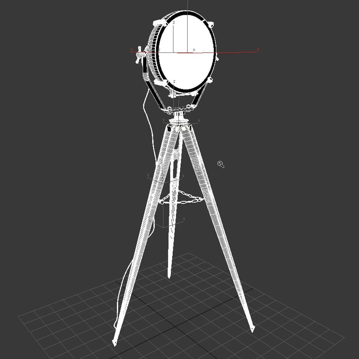 Adjustable Stage Light Floor Lamp vintage 3D model_8