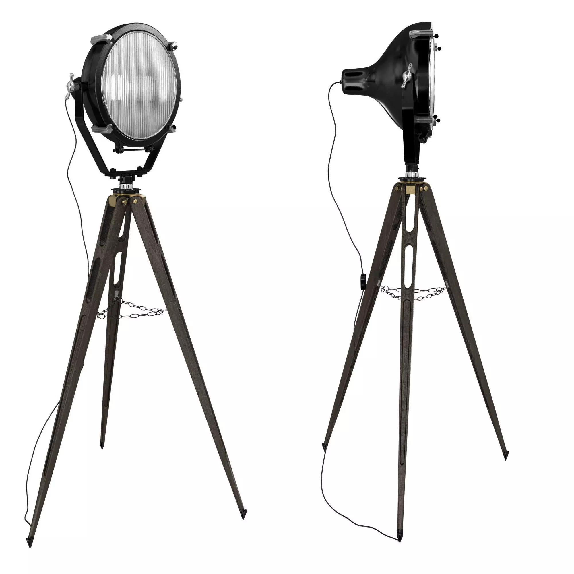 Adjustable Stage Light Floor Lamp vintage 3D model_0