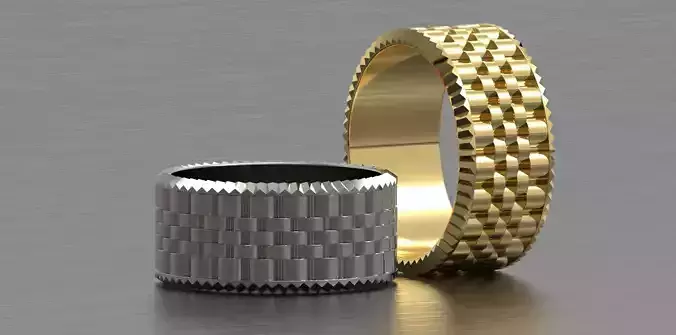 Wedding ring width 10 mm 3D print model
