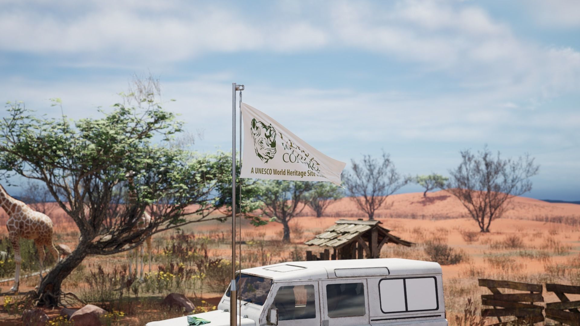 Pack of Animated Flags - 3 wind Speed 3D model_14