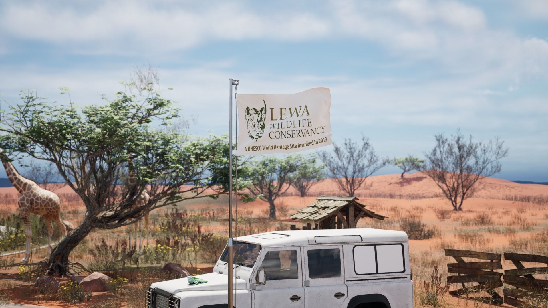 Pack of Animated Flags - 3 wind Speed 3D model_13