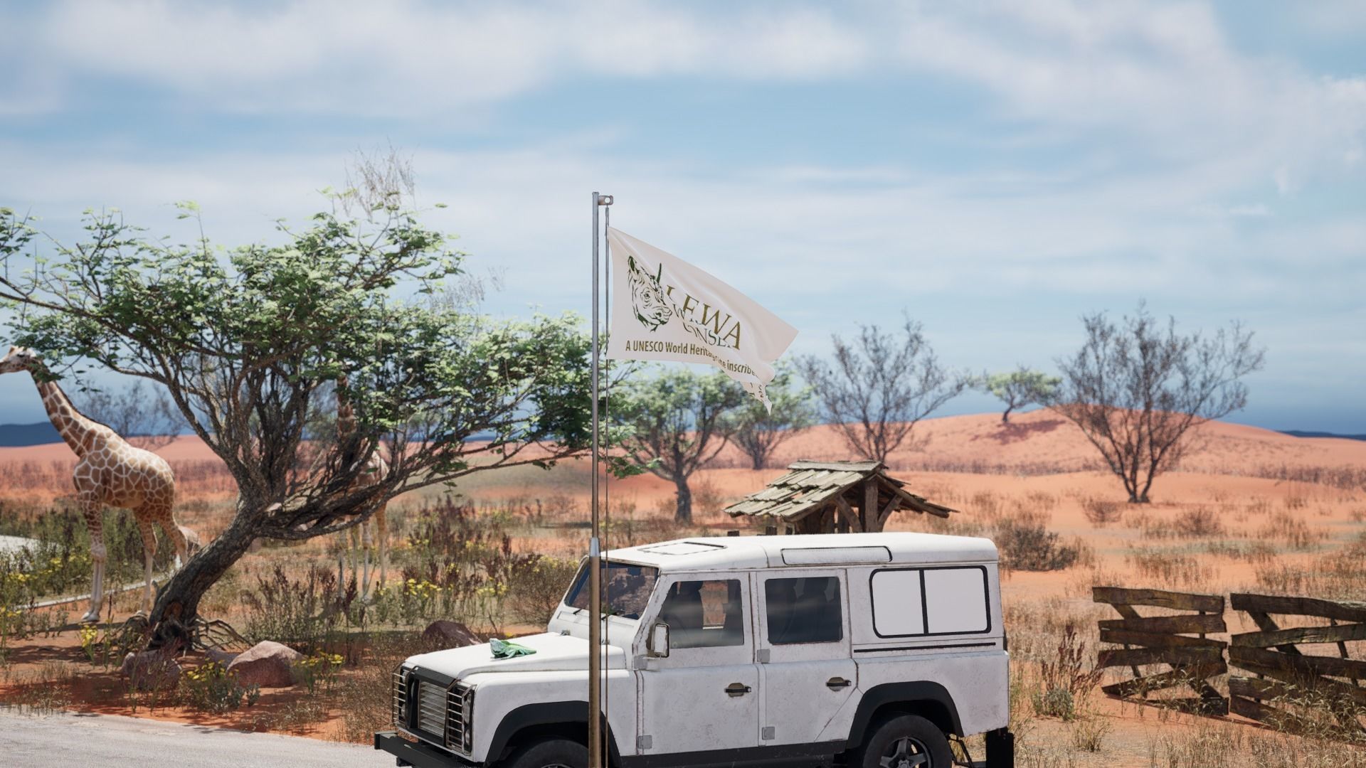 Pack of Animated Flags - 3 wind Speed 3D model_12