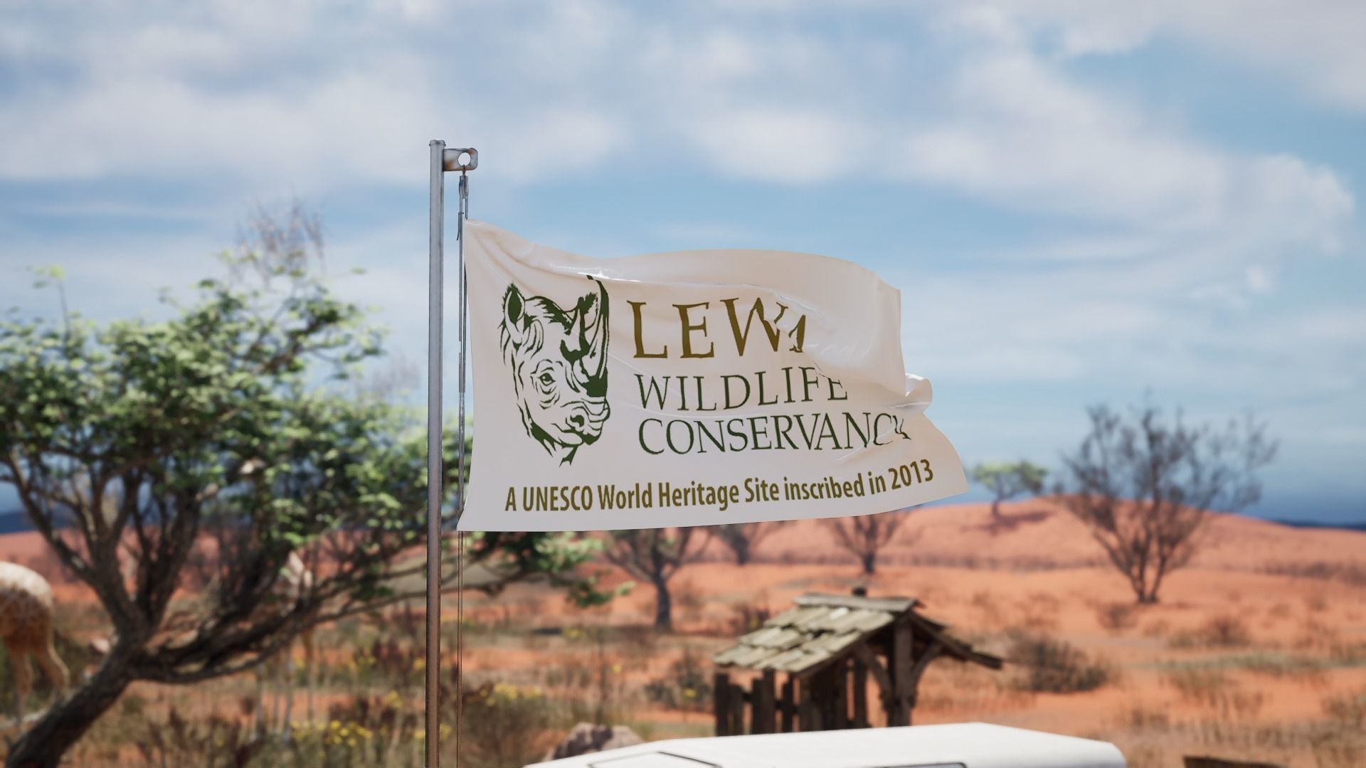 Pack of Animated Flags - 3 wind Speed 3D model_17