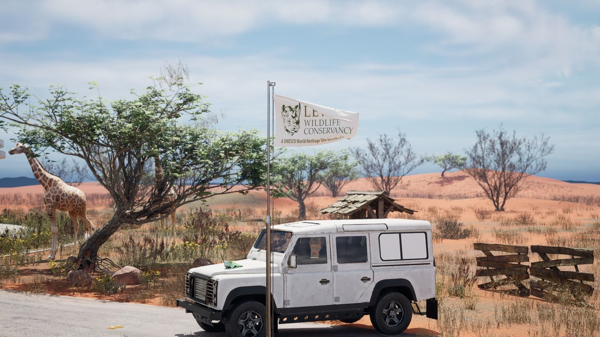 Pack of Animated Flags - 3 wind Speed 3D model_11