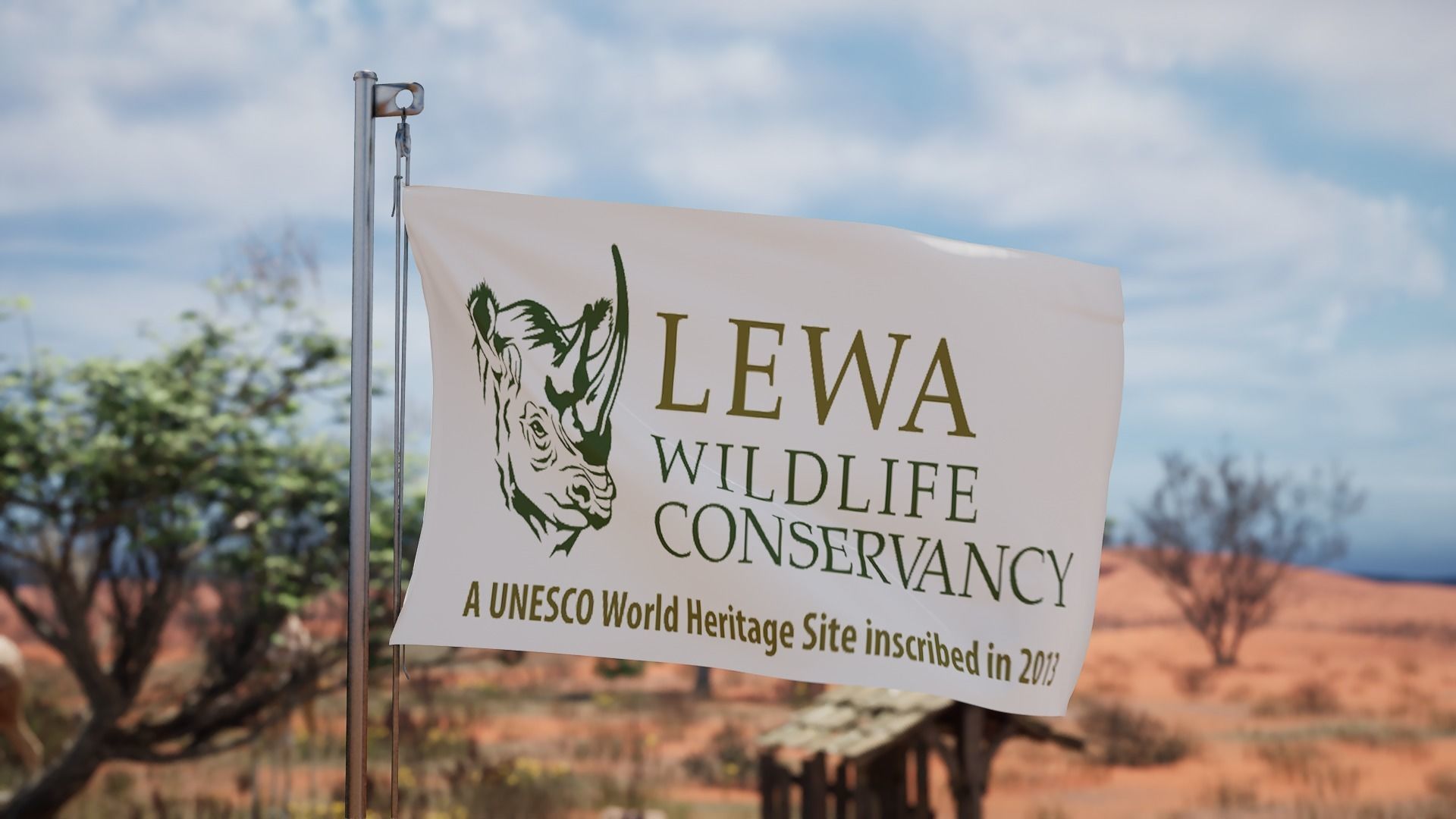 Pack of Animated Flags - 3 wind Speed 3D model_19